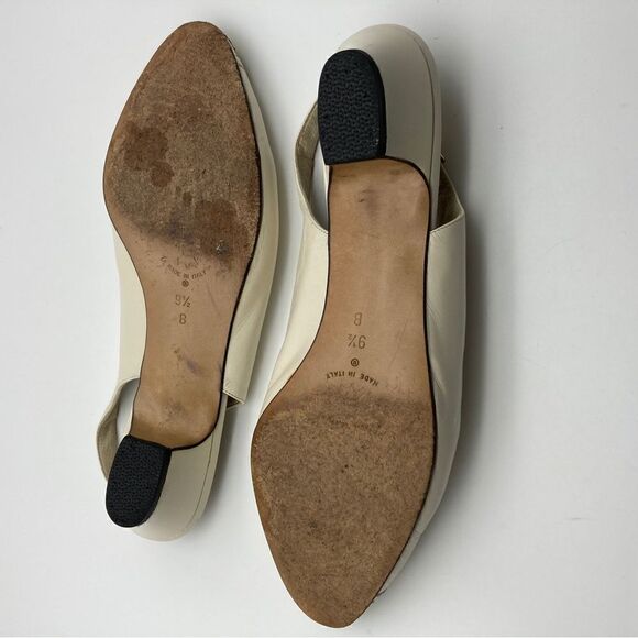 Amalfi Snakeskin Print Beige Leather Sandals Size 9,5B Made in Italy - Picture 9 of 9